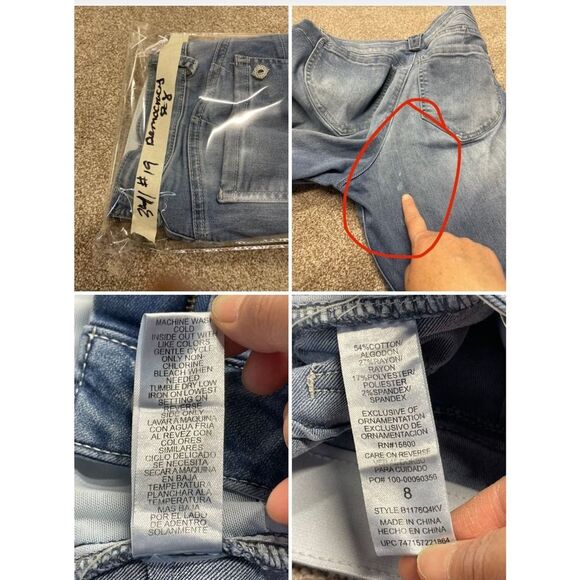 Democracy womens Ab Solution skinny jeans sz 8 9” rise blue jeans stretch denim - Picture 11 of 12